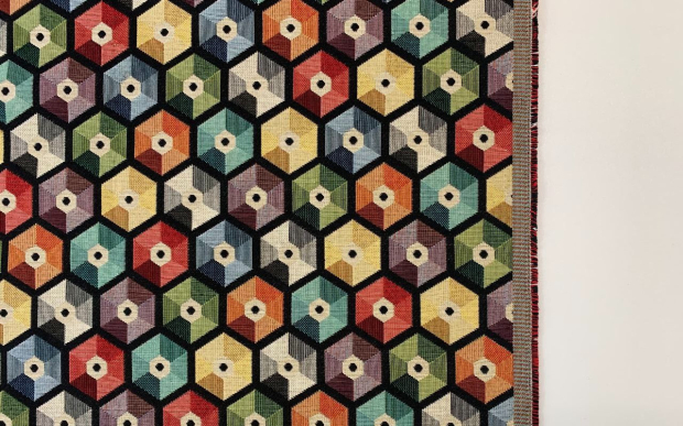 Gobelin-Stoff – Dekostoff – Möbelstoff – Geo. Hexagon