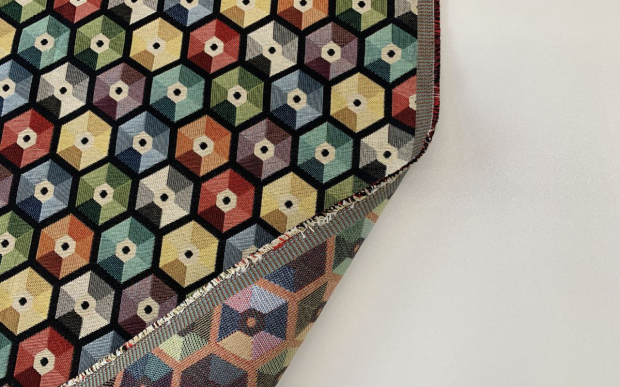 Gobelin-Stoff – Dekostoff – Möbelstoff – Geo. Hexagon